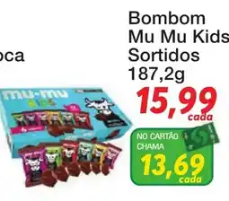 Chama Supermercados Bombom Mu Mu Kids Sortidos oferta