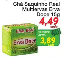 Chama Supermercados Chá Saquinho Real Multiervas Erva Doce oferta