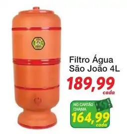Chama Supermercados Filtro Água São João 4L oferta