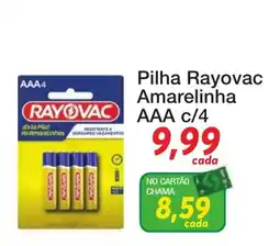 Chama Supermercados Pilha rayovac amarelinha aaa oferta