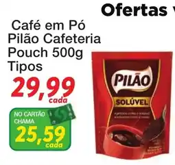 Chama Supermercados Café em Pó Pilão Cafeteria Pouch oferta