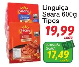 Chama Supermercados Linguiça Seara oferta