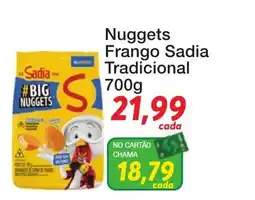 Chama Supermercados Nuggets frango sadia tradicional oferta