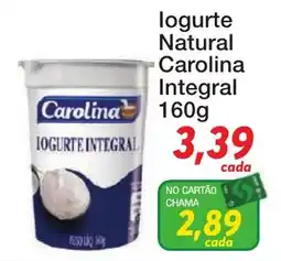 Chama Supermercados Iogurte natural carolina integral oferta