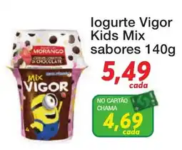 Chama Supermercados logurte vigor kids mix sabores oferta