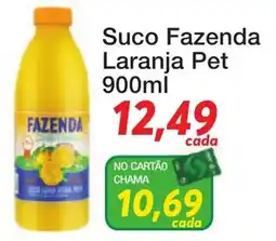 Chama Supermercados Suco Fazenda Laranja Pet oferta