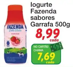 Chama Supermercados Iogurte fazenda sabores oferta