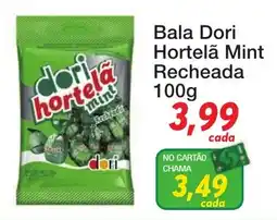 Chama Supermercados Bala Dori Hortelã Mint Recheada oferta