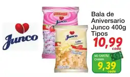 Chama Supermercados Bala de Aniversario Junco oferta