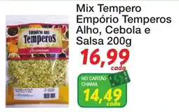 Chama Supermercados Mix tempero empório temperos alho, cebola e salsa oferta