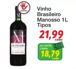 Chama Supermercados Vinho Brasileiro Manosso 1L Tipos oferta
