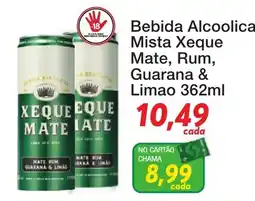 Chama Supermercados Bebida Alcoolica Mista Xeque Mate, Rum, Guarana & Limao oferta