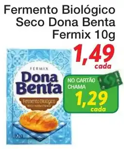 Chama Supermercados Fermento Biológico Seco Dona Benta Fermix oferta