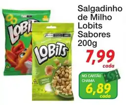 Chama Supermercados Salgadinho de Milho Lobits Sabores oferta