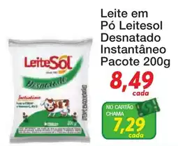 Chama Supermercados Leite em Pó Leitesol Desnatado Instantâneo oferta