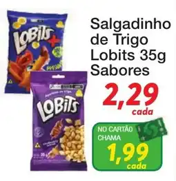 Chama Supermercados Salgadinho de Trigo Lobits Sabeores oferta