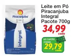 Chama Supermercados Leite em Pó Piracanjuba Integral oferta