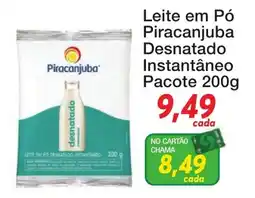 Chama Supermercados Leite em pó piracanjuba desnatado instantâneo oferta