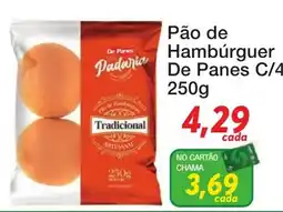 Chama Supermercados Pão de Hambúrguer Tradicional oferta