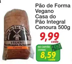 Chama Supermercados Pão de Forma Vegano oferta
