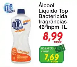 Chama Supermercados álcool liquido top bactericida fragrâncias oferta