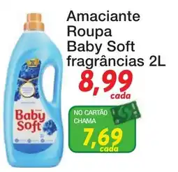 Chama Supermercados Amaciante Roupa Baby Soft fragrâncias oferta