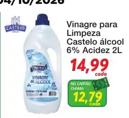 Chama Supermercados Vinagre para limpeza castelo álcool oferta