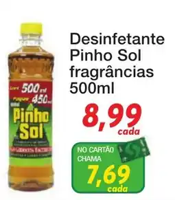 Chama Supermercados Desinfetante Pinho Sol fragrâncias oferta