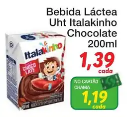 Chama Supermercados Bebida Láctea Uht Italakinho Chocolate oferta