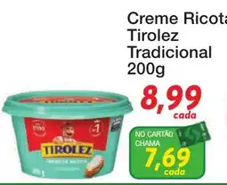 Chama Supermercados Creme Ricota Tirolez Tradicional oferta