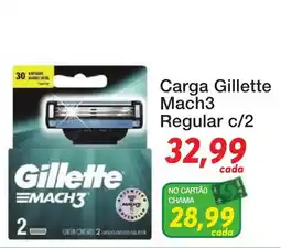 Chama Supermercados Carga gillette mach3 regular c/2 oferta