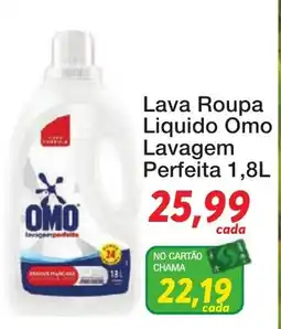 Chama Supermercados Lava Roupa Liquido Omo Lavagem Perfeita oferta