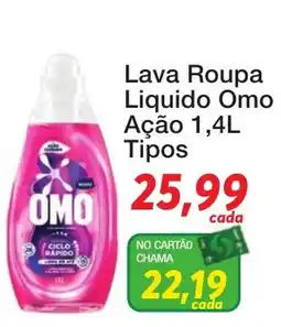 Chama Supermercados Lava Roupa Liquido Omo Ação 1,4L Tipos oferta