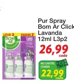Chama Supermercados Pur Spray Bom Ar Click Lavanda oferta