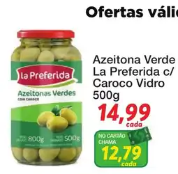 Chama Supermercados Azeitona Verde La Preferida c/ Caroco Vidro oferta