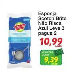 Chama Supermercados Esponja scotch brite não risca azul leve oferta