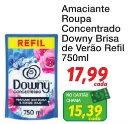 Chama Supermercados Amacianta roupa concentrado downy brisa de verão refil oferta