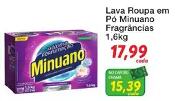 Chama Supermercados Lava Roupa em Pó Minuano Fragrâncias oferta