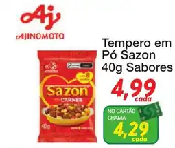 Chama Supermercados Tempero em Pó Sazon Sabor Carnes oferta