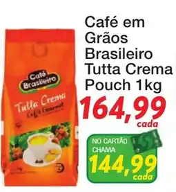Chama Supermercados Café em grãos brasileiro tutta crema oferta