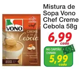 Chama Supermercados Mistura de Sopa Vono Chef Creme Cebola oferta