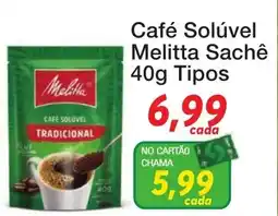 Chama Supermercados Café Solúvel Melitta Sachê oferta