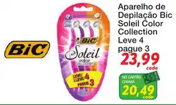 Chama Supermercados Aparelho de Depilação Bic Soleil Color Collection oferta