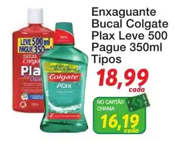 Chama Supermercados Enxaguante Bucal Colgate Plax Leve 500 Tipos oferta