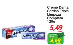 Chama Supermercados Creme Dental Sorriso Tripla Limpeza Completa oferta