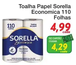 Chama Supermercados Toalha Papel Sorella Economica 110 Folhas oferta