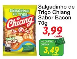 Chama Supermercados Salgadinho de trigo chiang sabor bacon oferta