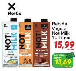 Chama Supermercados Bebida Vegetal Not Milk 1L Tipos oferta