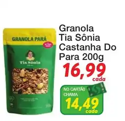 Chama Supermercados Granola tia sônia castanha do para oferta