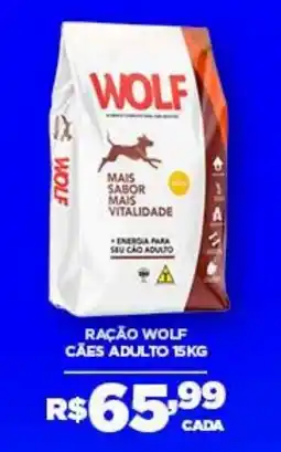 DB Supermercados Ração wolf cães adulto oferta